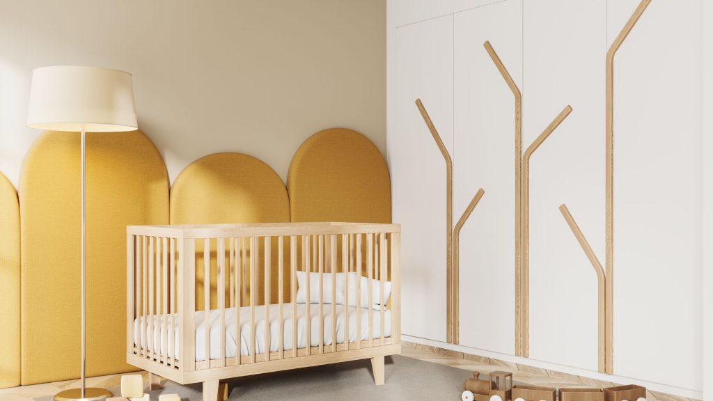 Idée n°1 – Une chambre bébé mixte avec une peinture tout en blanc
