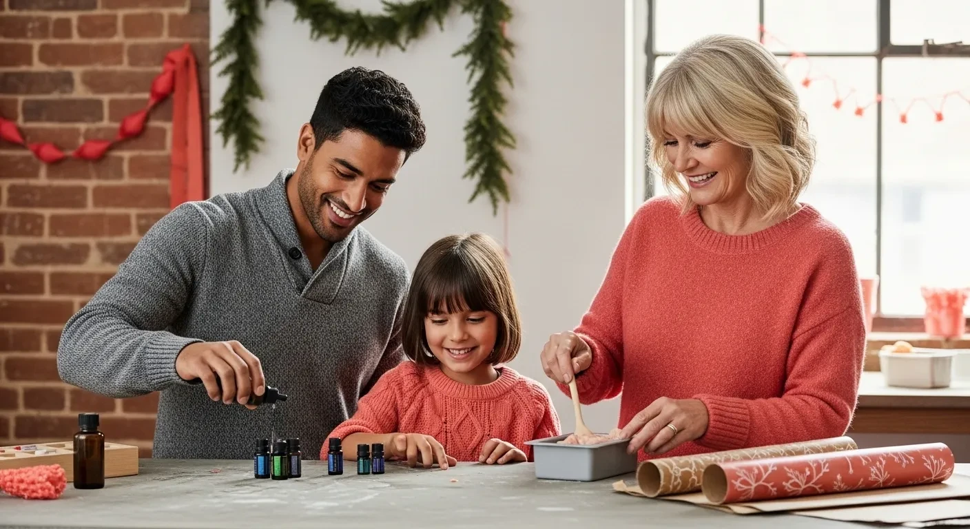 Atelier familial pour préparer des cadeaux DIY