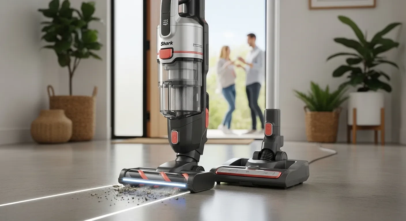 Shark PowerDetect Clean & Empty vacuum in modern home